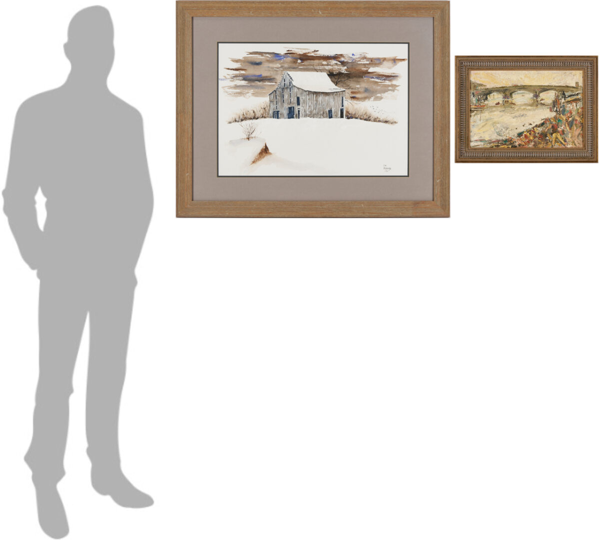 Lot 1108: 2 Landscape Paintings Incl. Kentucky, Jim Mahanes & Olaf Barnett