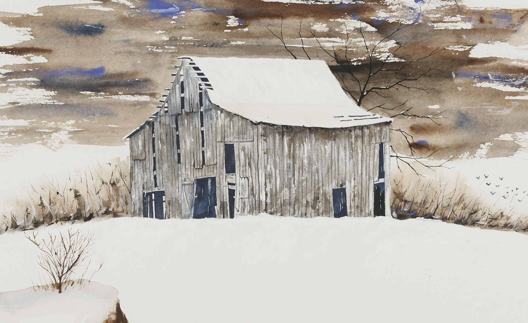 Lot 1108: 2 Landscape Paintings Incl. Kentucky, Jim Mahanes & Olaf Barnett