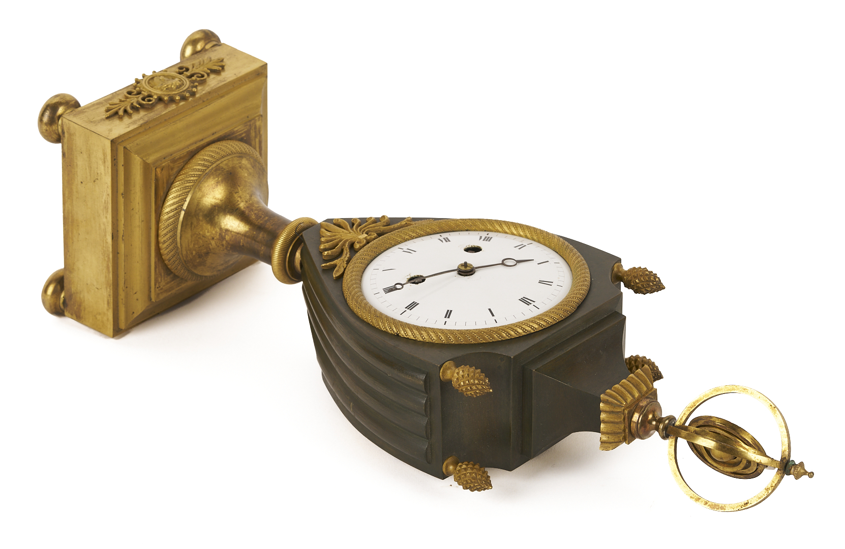 Lot 110: French Empire Urn Form Gilt Bronze Mantle Clock