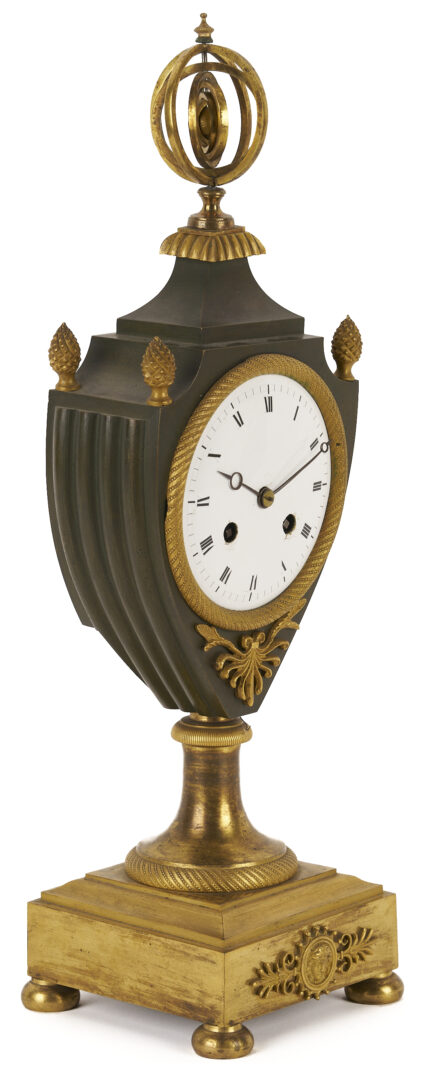 Lot 110: French Empire Urn Form Gilt Bronze Mantle Clock
