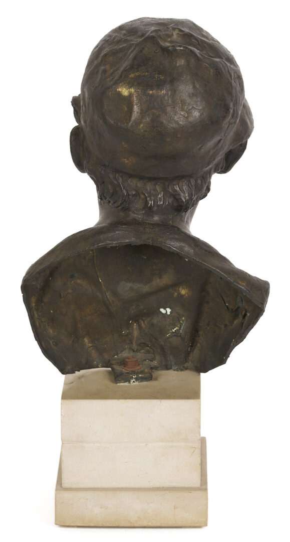 Lot 1116: Giovanni de Martino Bronze Bust, Scugnizzo w/ a Cigarette