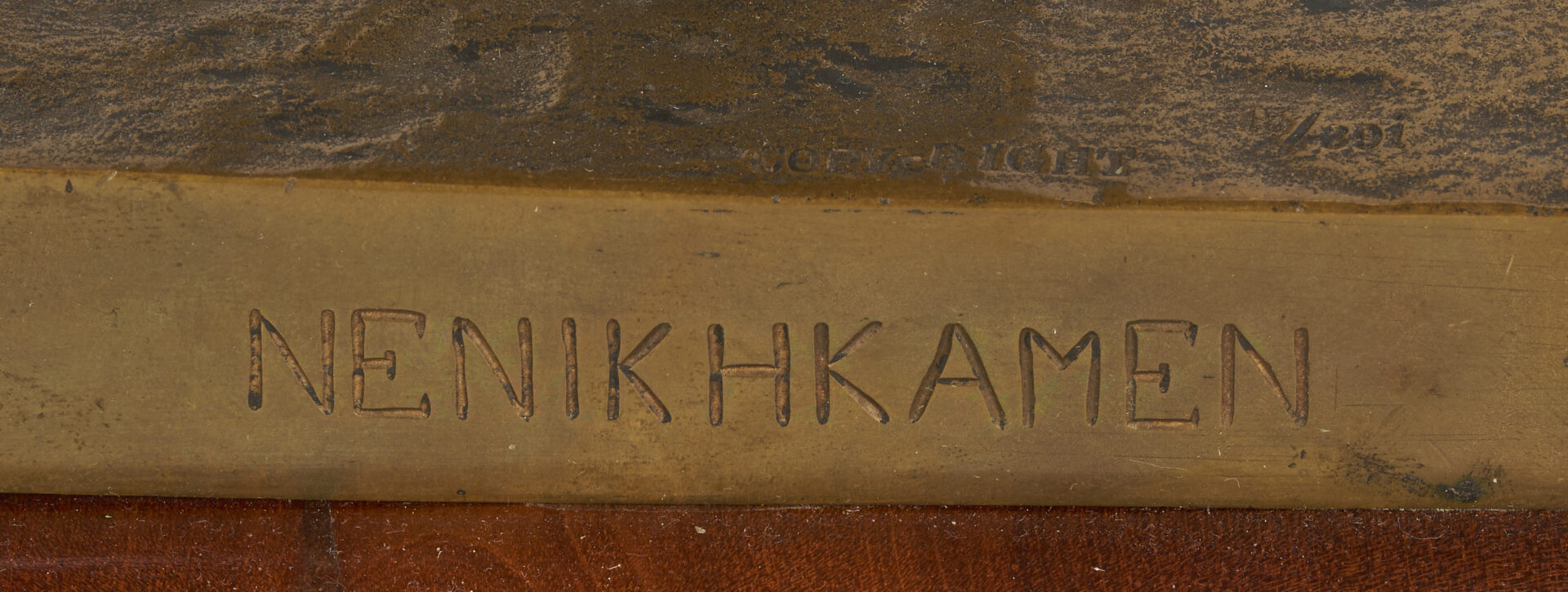 Lot 1117: Bronze Sculpture Titled Nenikhkamen, Max Kruse