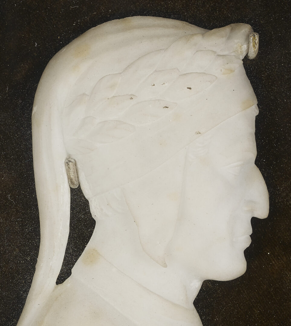 Lot 1119: Pr.  European Tour Alabaster Profile Carvings & William Pitt Medallion