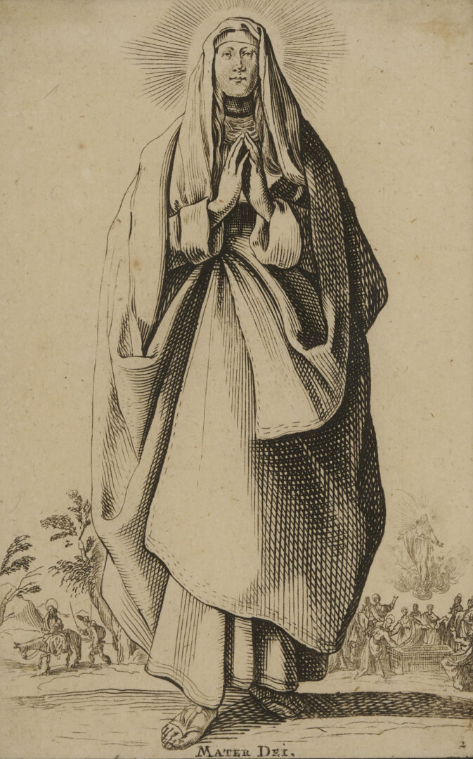 Lot 1122: 2 Etchings after Jacques Callot, Salvator Mundi and Mater Dei