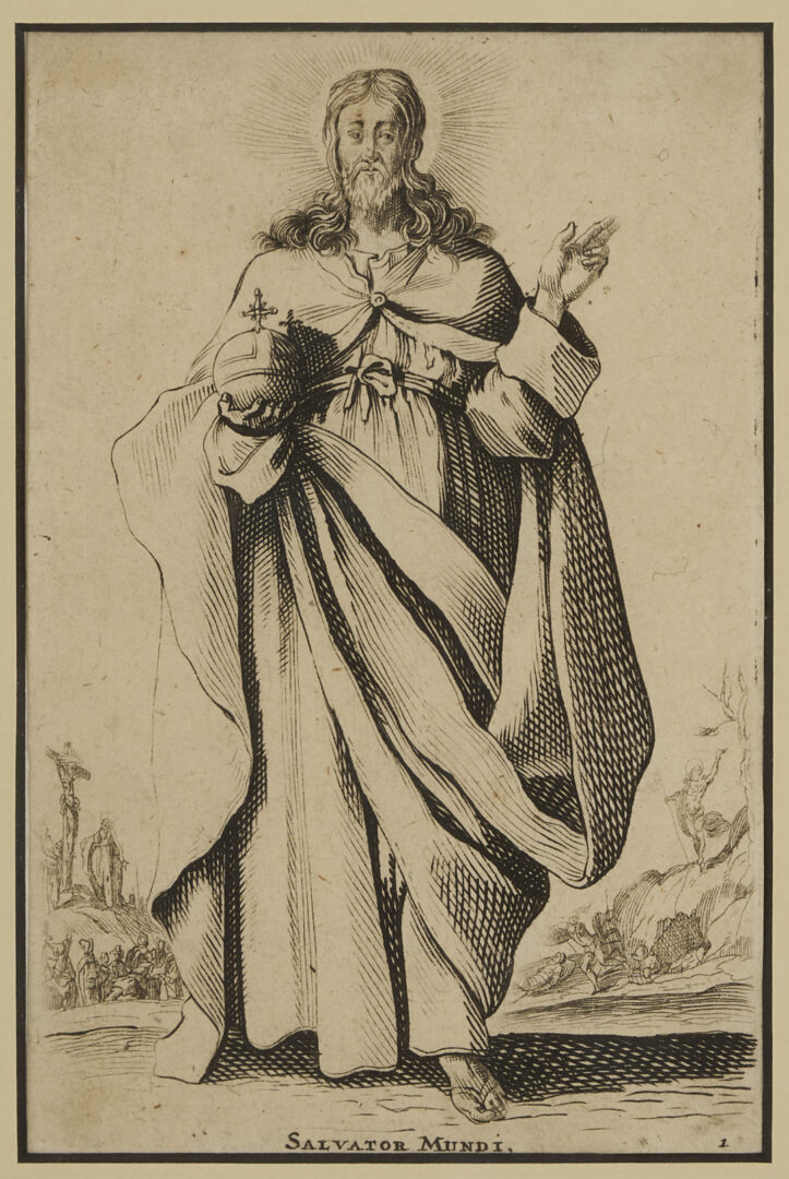 Lot 1122: 2 Etchings after Jacques Callot, Salvator Mundi and Mater Dei