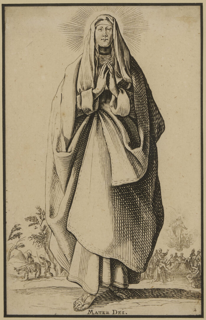 Lot 1122: 2 Etchings after Jacques Callot, Salvator Mundi and Mater Dei