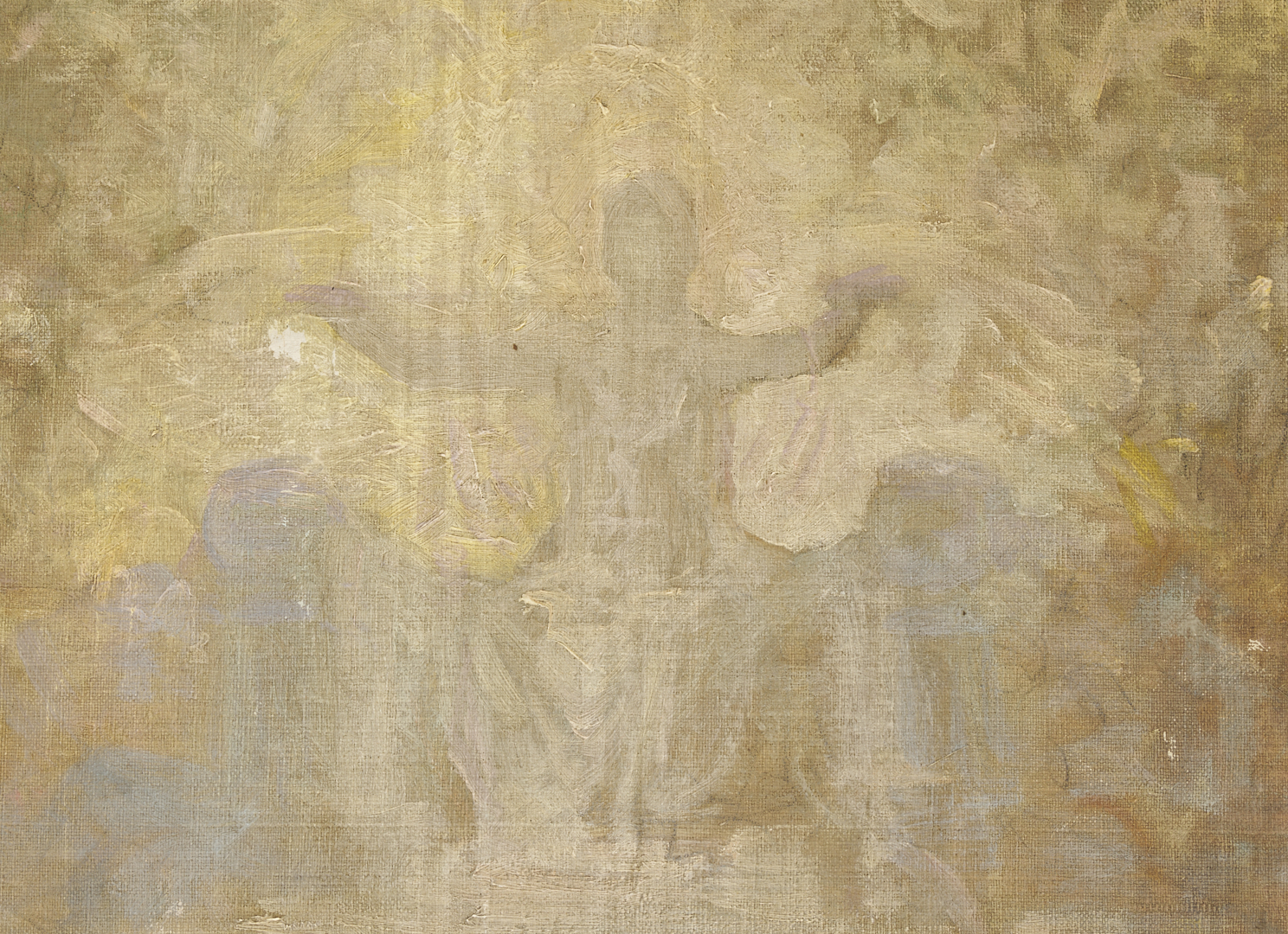 Lot 1123: 2 Carl Gutherz O/C Studies for Evening of the 6th Day Plus Sketch