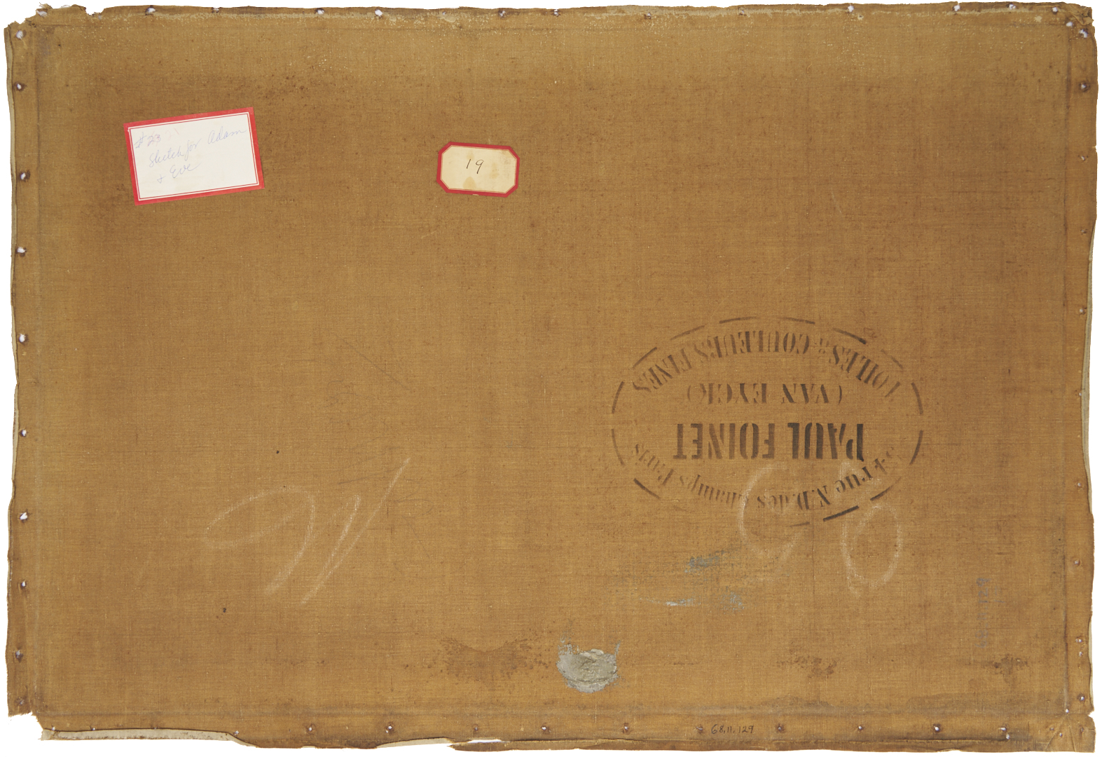 Lot 1123: 2 Carl Gutherz O/C Studies for Evening of the 6th Day Plus Sketch