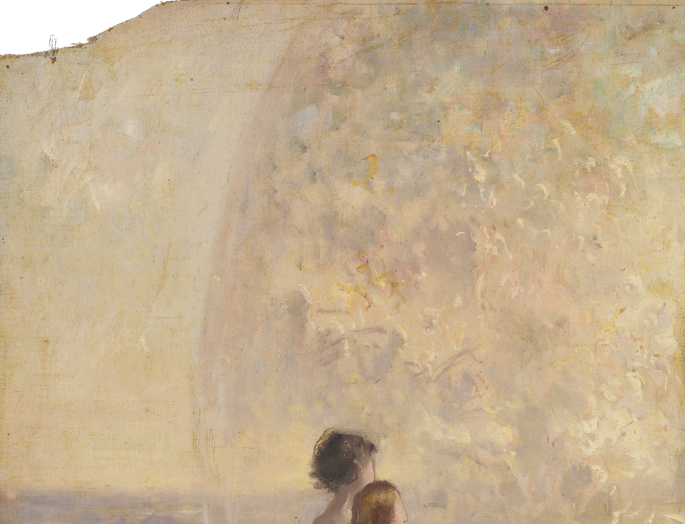 Lot 1123: 2 Carl Gutherz O/C Studies for Evening of the 6th Day Plus Sketch