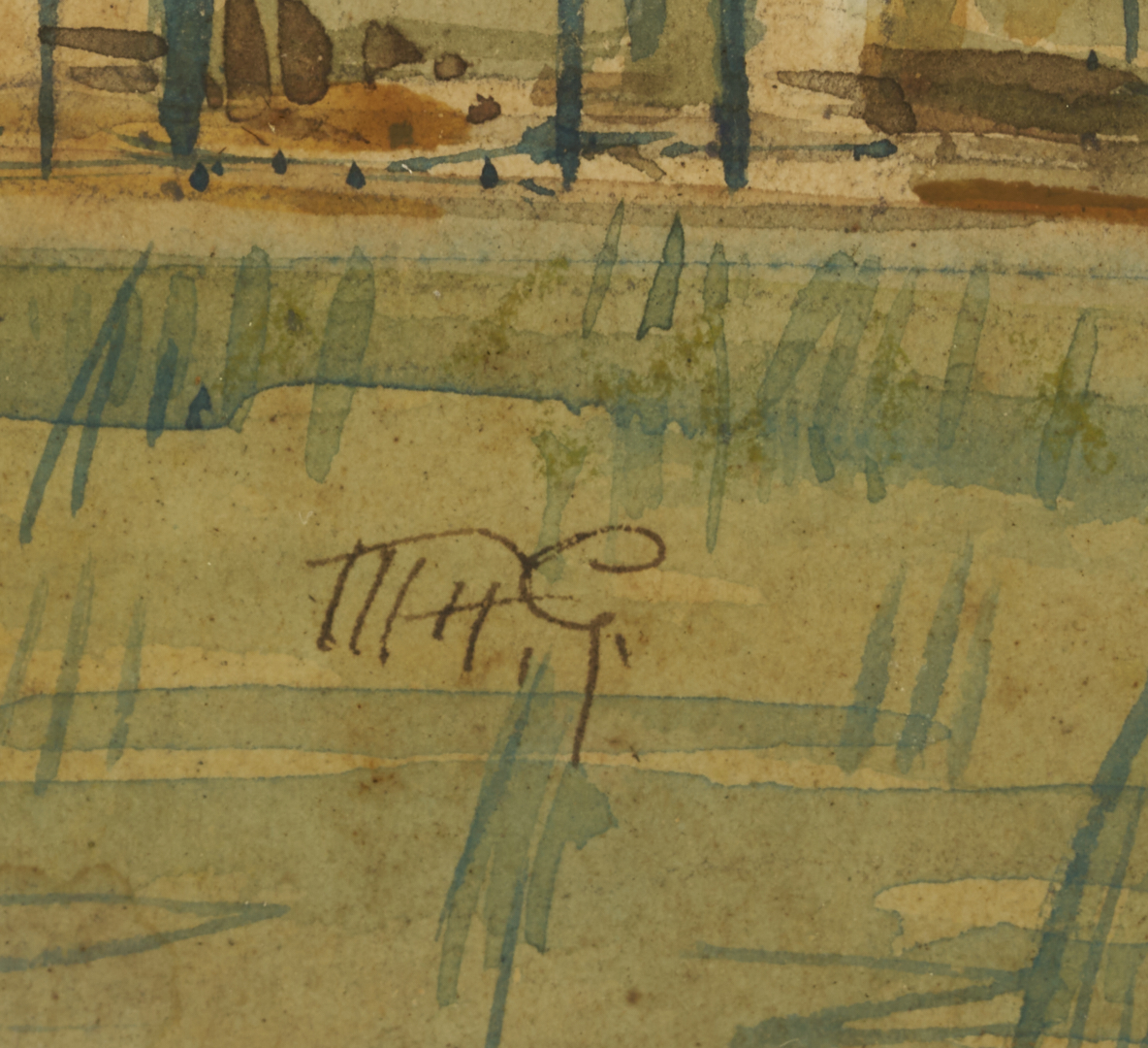 Lot 1124: 2 Southern Paintings: Jackson Barracks and Burgess-Maschmeyer Mansion