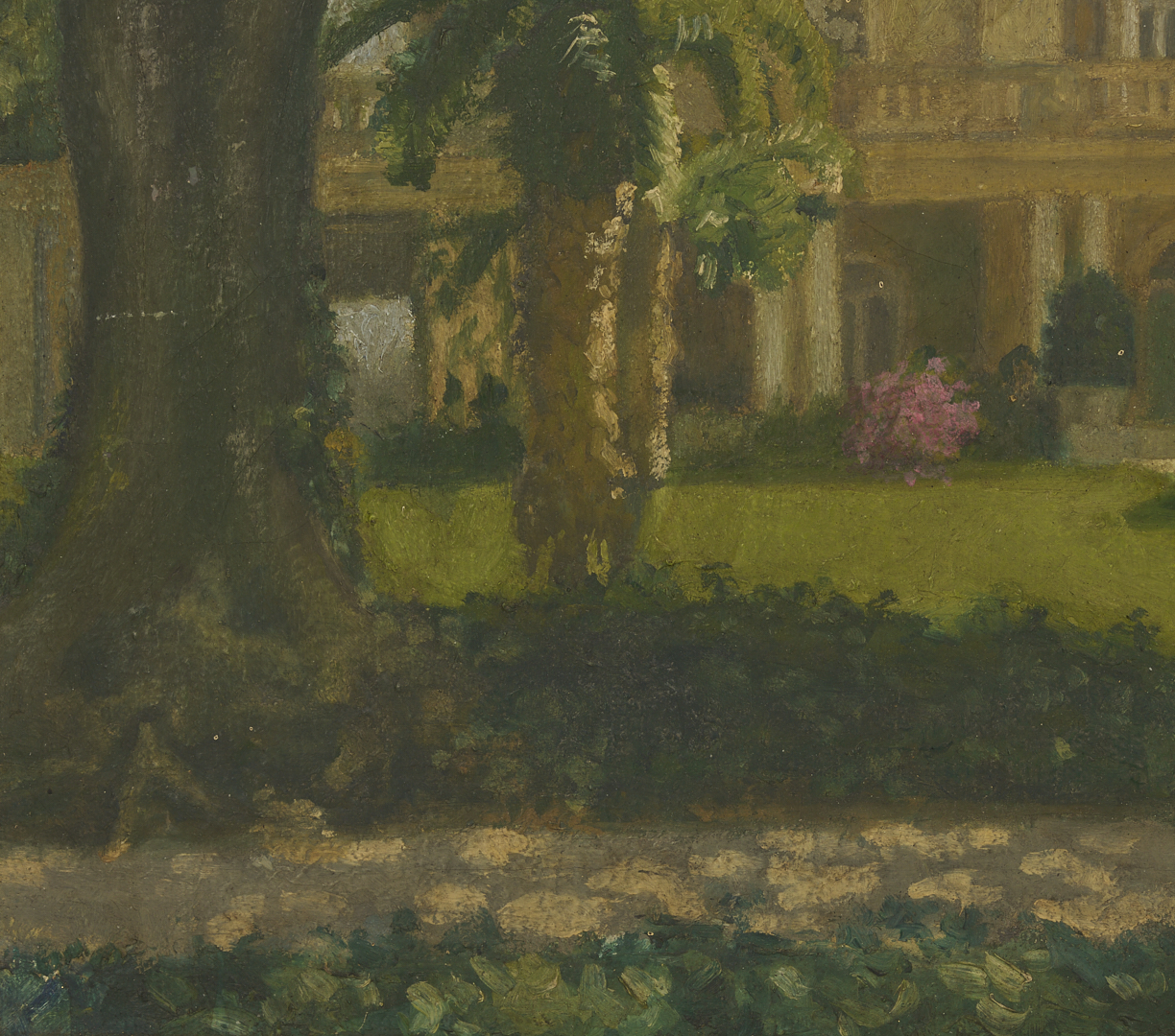 Lot 1124: 2 Southern Paintings: Jackson Barracks and Burgess-Maschmeyer Mansion