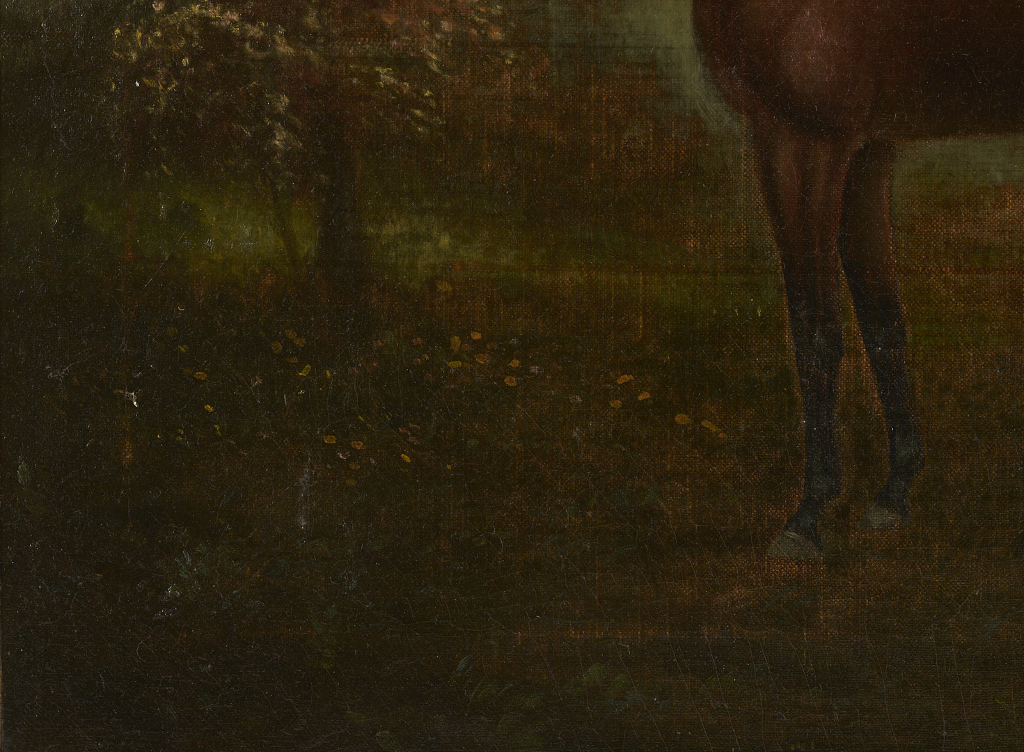 Lot 1125: 19th Century Folk Art O/C Portrait of a Horse, Likely Southern