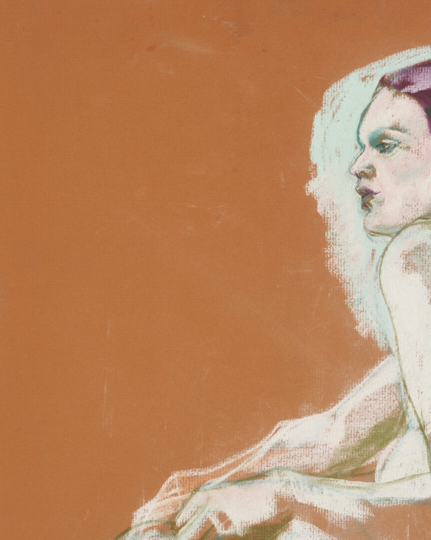 Lot 1126: Donald Earley Pastel Drawing, Seated Woman