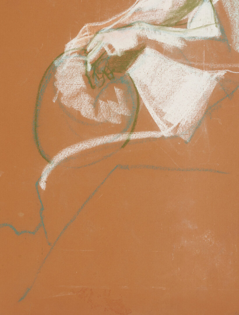 Lot 1126: Donald Earley Pastel Drawing, Seated Woman