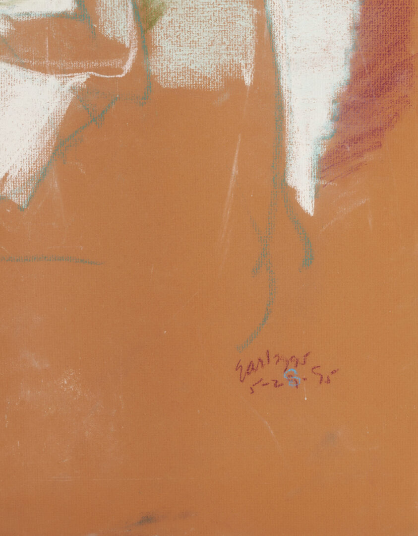 Lot 1126: Donald Earley Pastel Drawing, Seated Woman