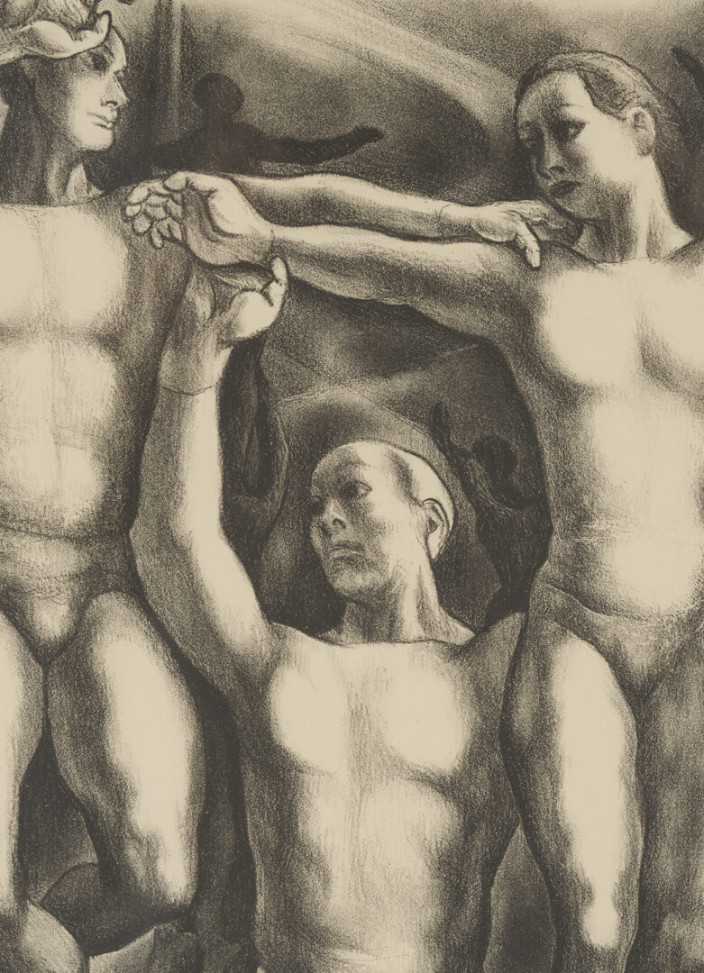 Lot 1128: 3 Meyer Wolfe Works on Paper Incl. Lithographs & Drawing, Acrobats