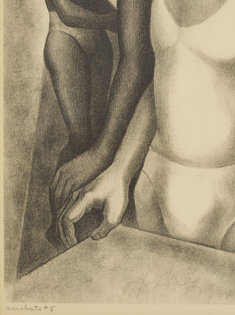 Lot 1128: 3 Meyer Wolfe Works on Paper Incl. Lithographs & Drawing, Acrobats