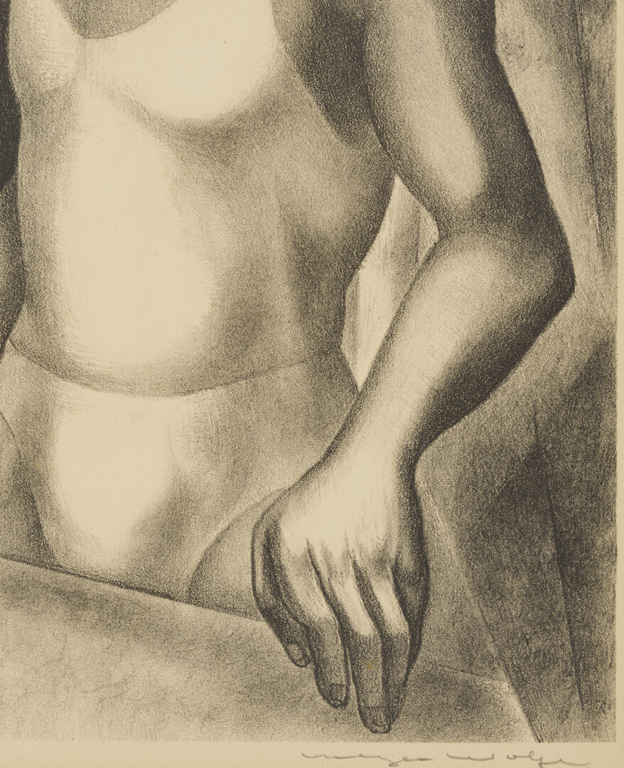 Lot 1128: 3 Meyer Wolfe Works on Paper Incl. Lithographs & Drawing, Acrobats