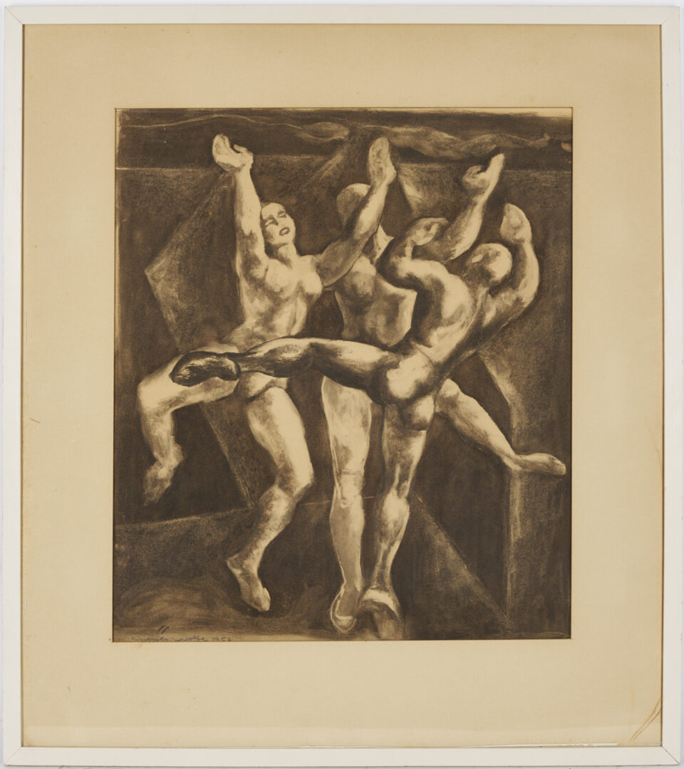 Lot 1128: 3 Meyer Wolfe Works on Paper Incl. Lithographs & Drawing, Acrobats