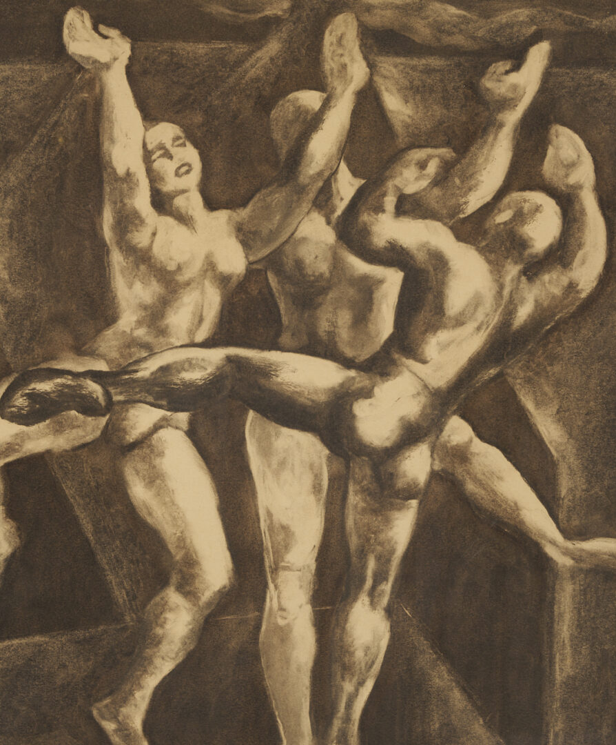 Lot 1128: 3 Meyer Wolfe Works on Paper Incl. Lithographs & Drawing, Acrobats
