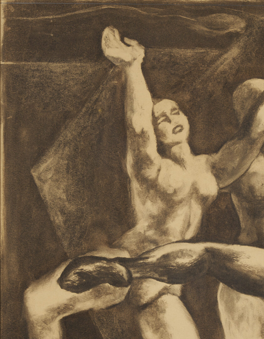 Lot 1128: 3 Meyer Wolfe Works on Paper Incl. Lithographs & Drawing, Acrobats