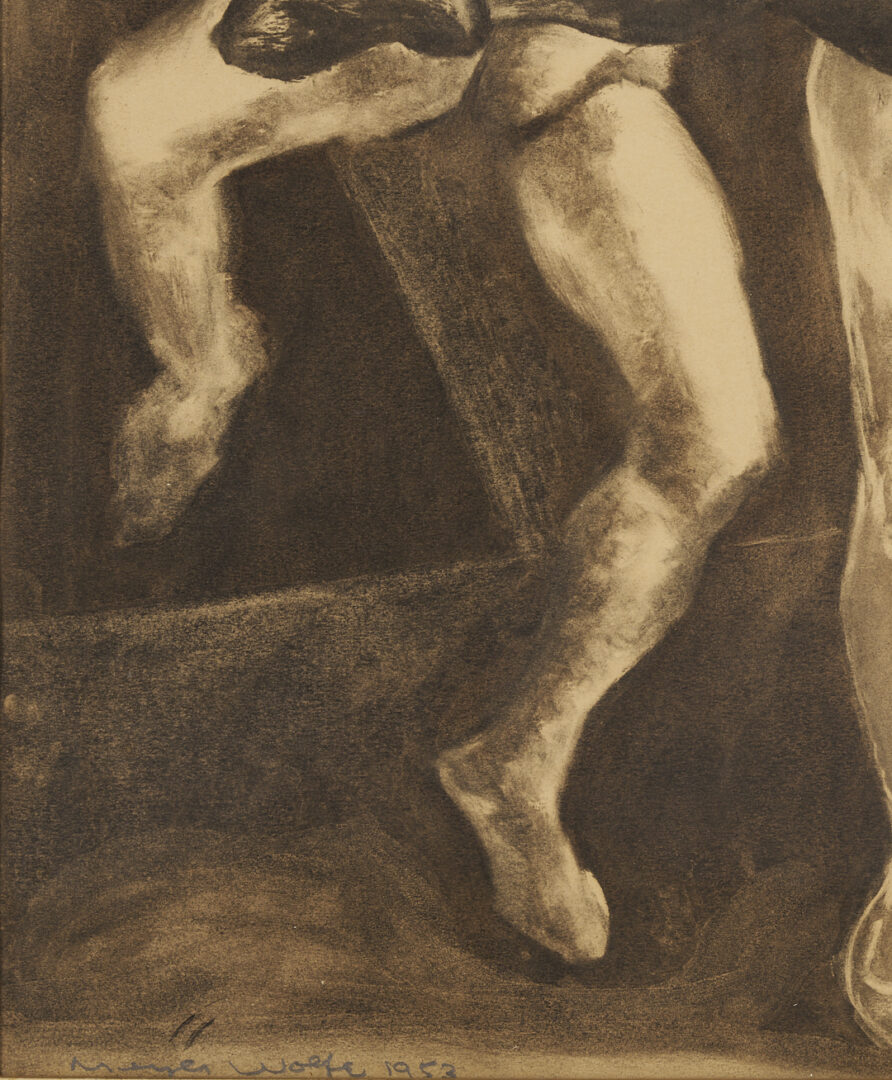 Lot 1128: 3 Meyer Wolfe Works on Paper Incl. Lithographs & Drawing, Acrobats