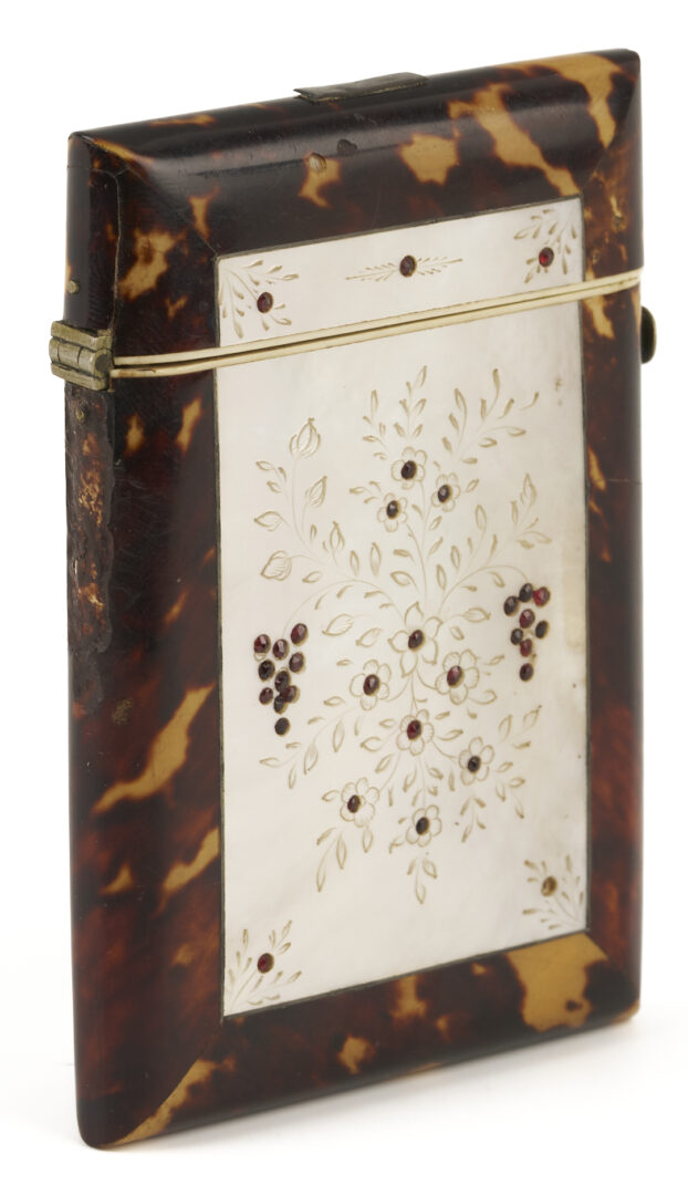 Lot 1129: Tortoise Shell Card Case &  Book of Common Prayer w/ Silver Cover