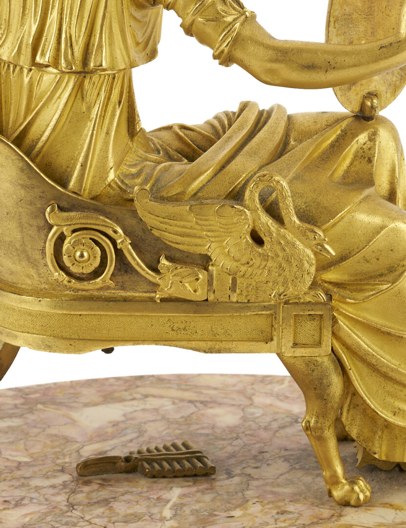 Lot 112: French Empire Gilt Bronze Figural Sculpture, Mother & Child