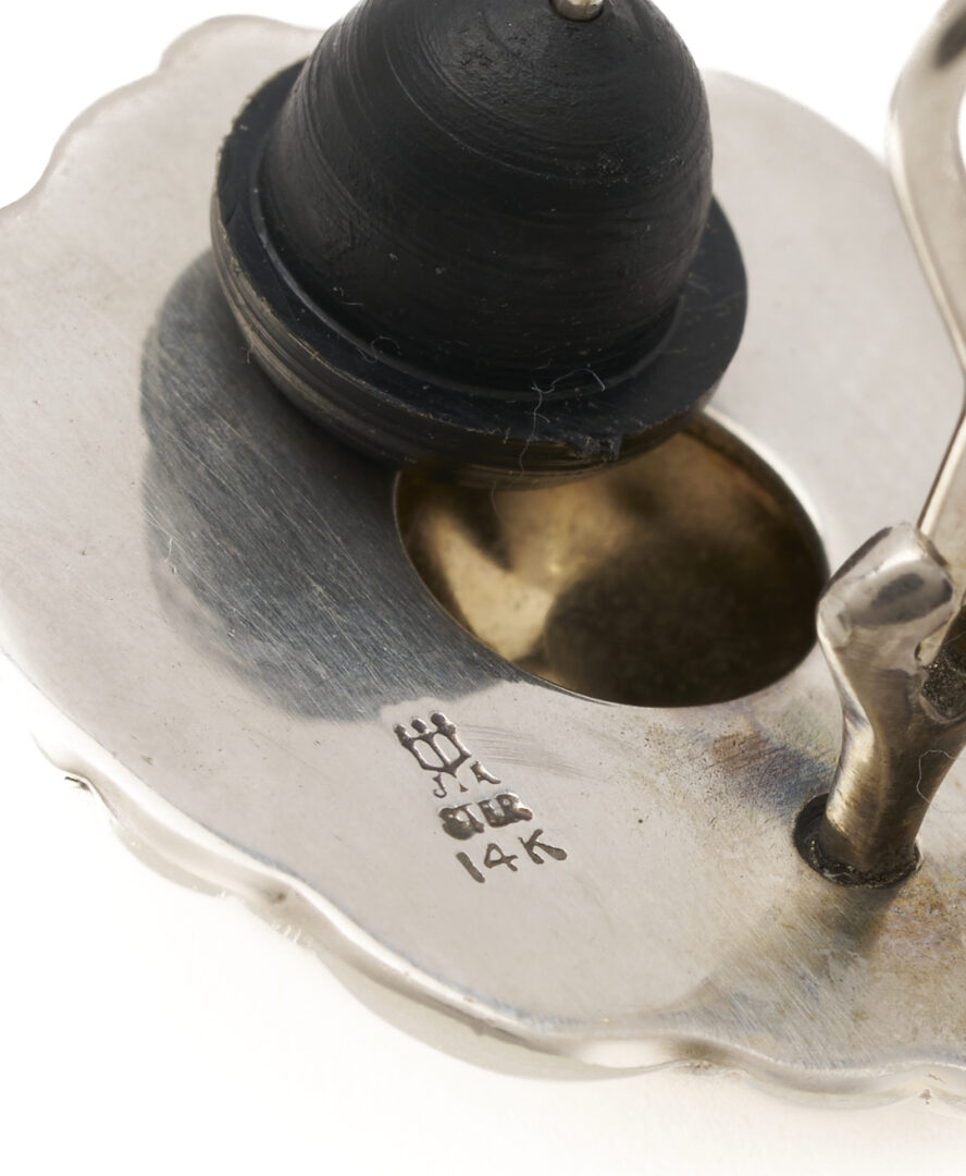 Lot 1131: Gold & .925 Silver John Hardy, James Avery, Scott Kay Earrings