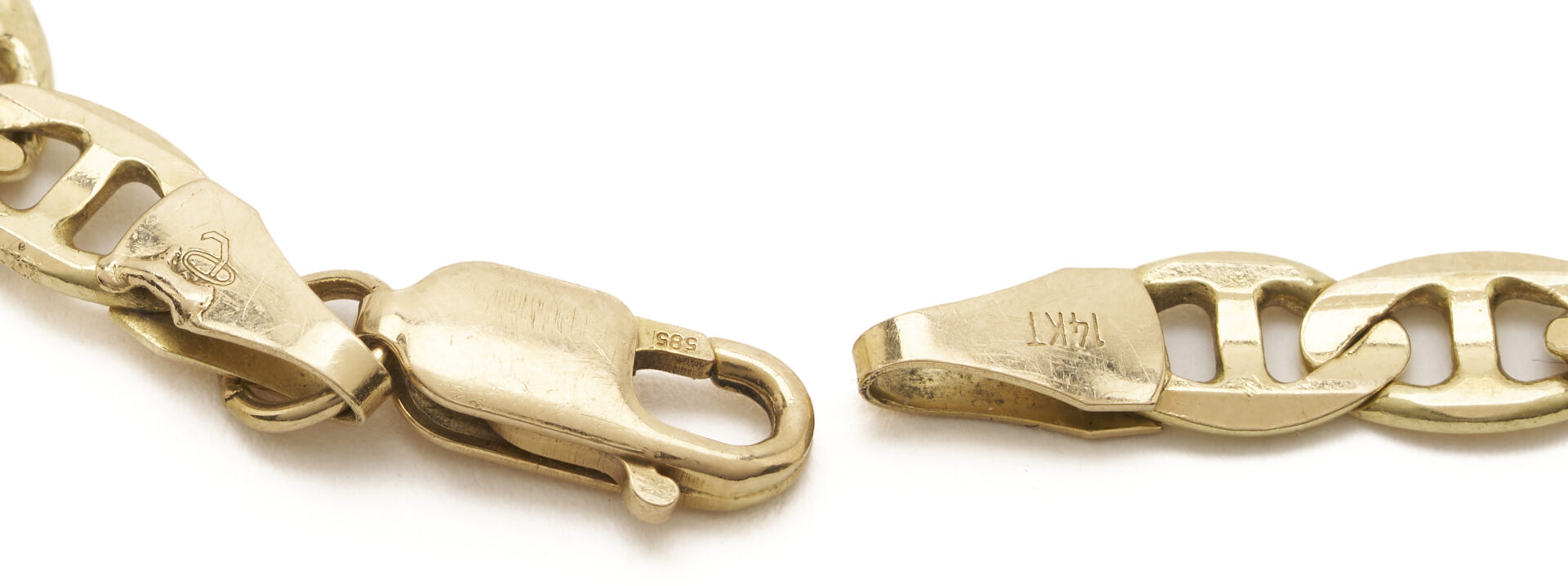 Lot 1139: 2 14K Gold Bracelets