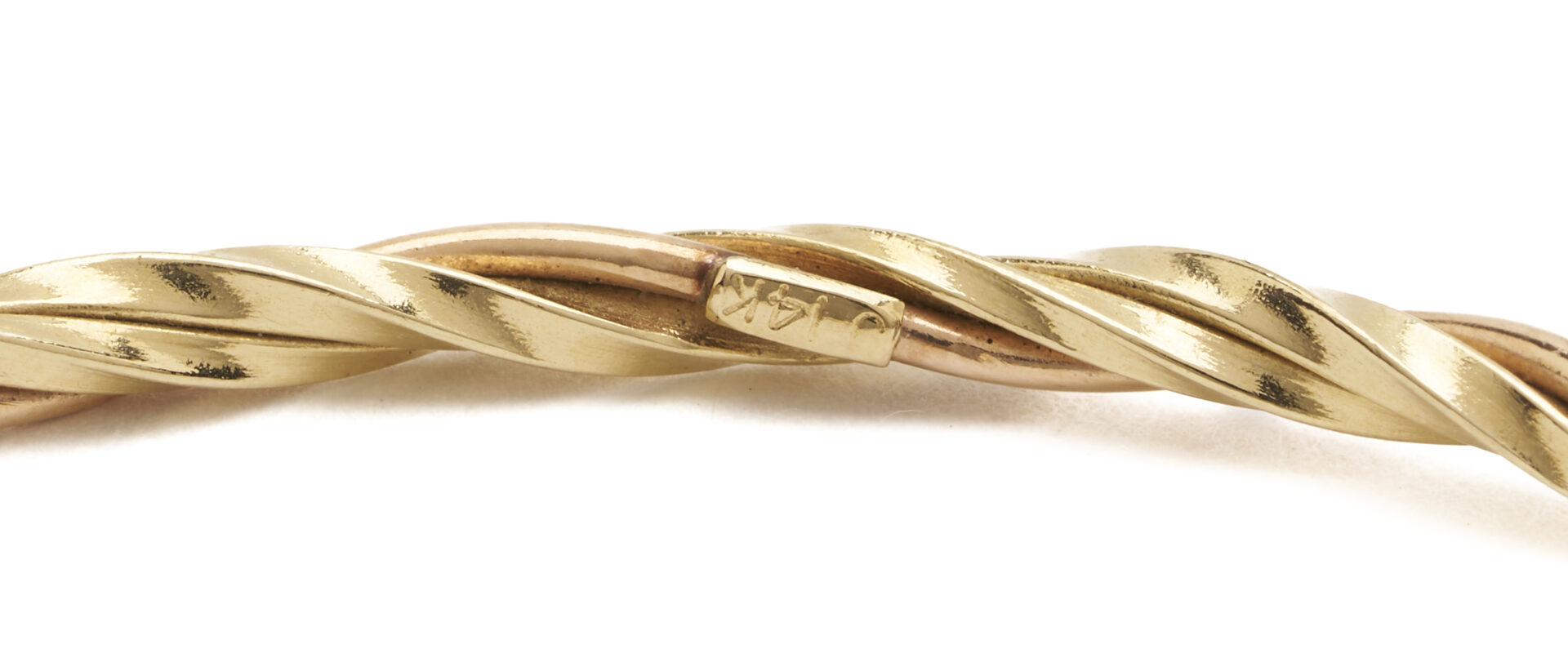 Lot 1139: 2 14K Gold Bracelets