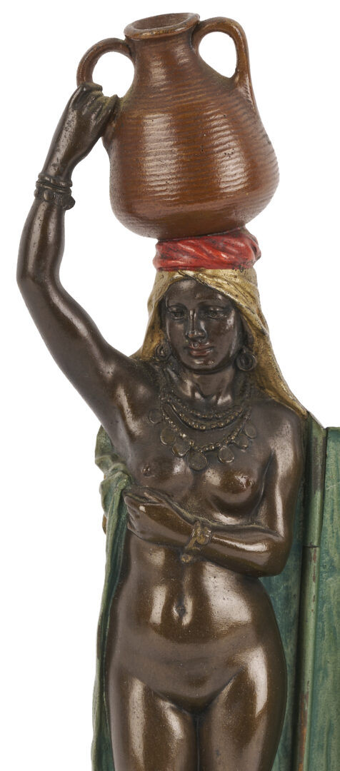 Lot 113: Bergmann Cold Painted Bronze Nude Sculpture