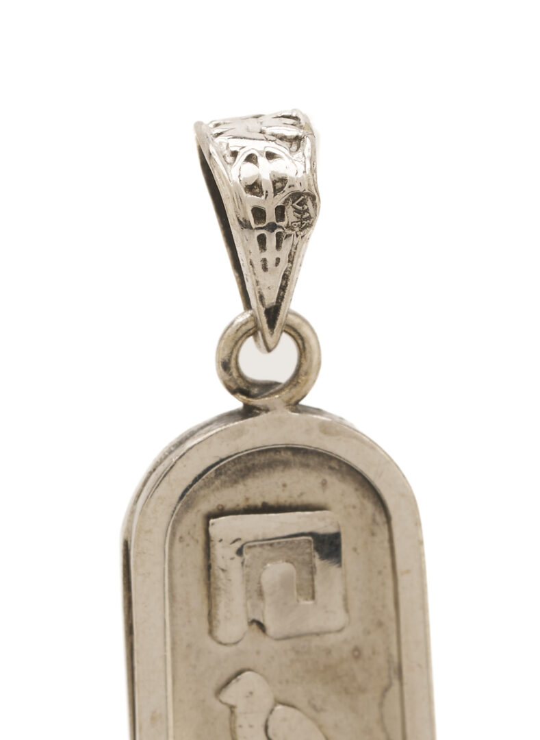 Lot 1141: 18K Gold Hieroglyphics Pendant & 3 Antique Jewelry Pieces