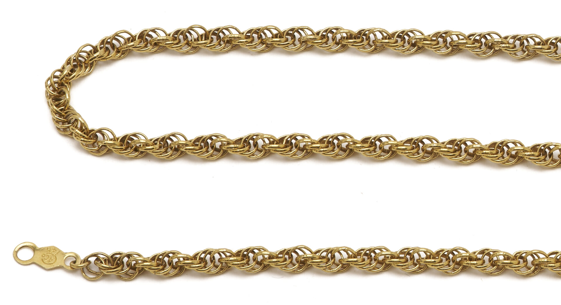 Lot 1142: 14K Gold Rope Chain