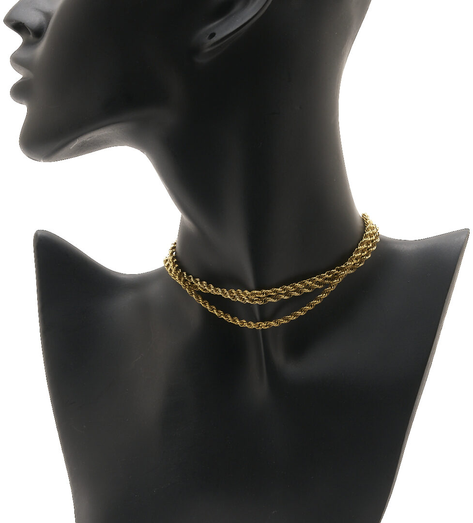 Lot 1142: 14K Gold Rope Chain