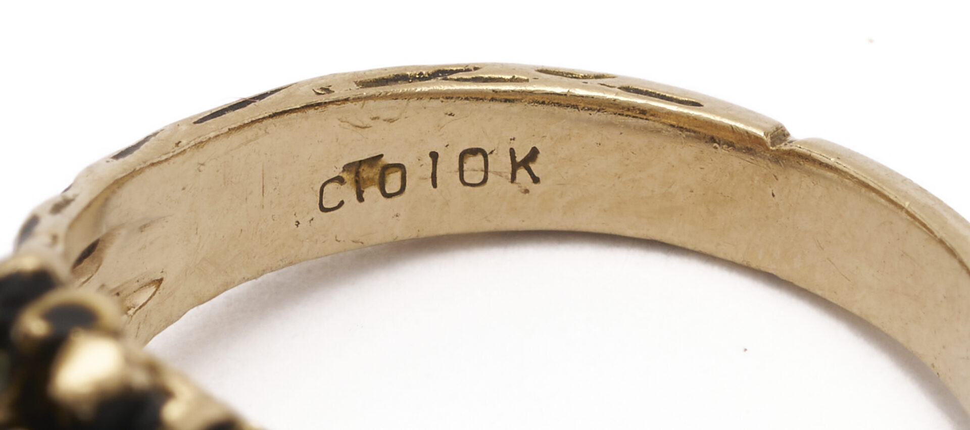 Lot 1145: 2 10K Gold & Gemstone Rings