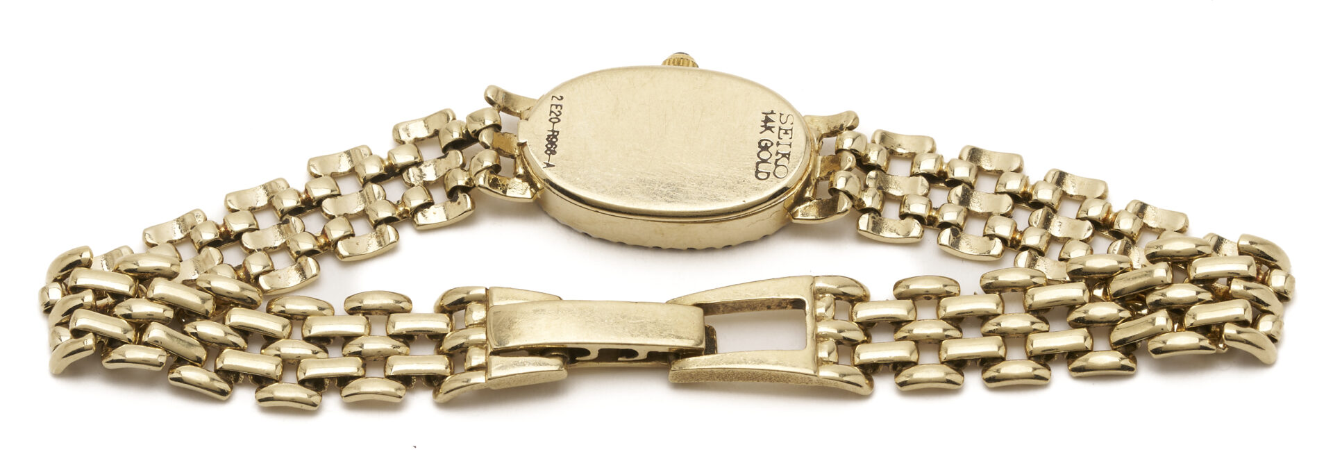 Lot 1147: 14K Gold & Diamond Seiko Wrist Watch