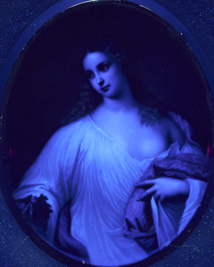 Lot 114: Large KPM Porcelain Plaque After Titian, Flora