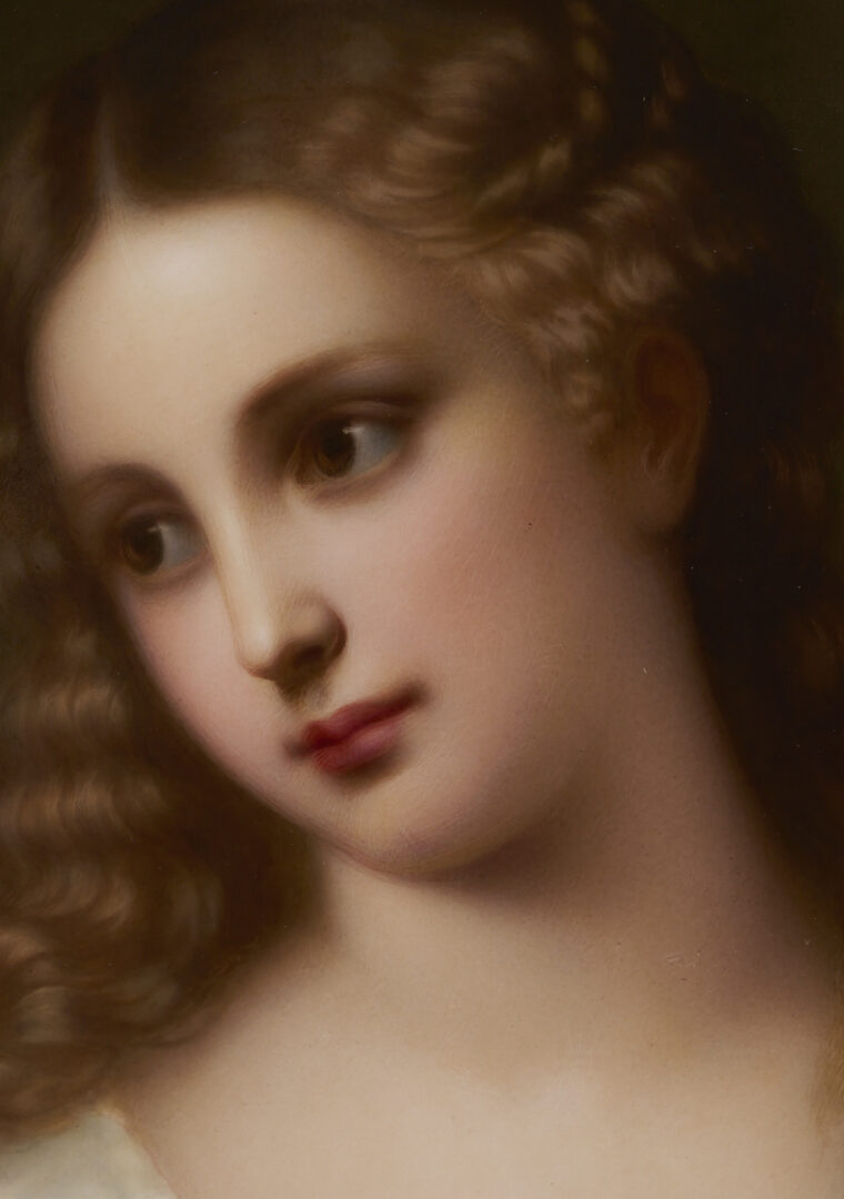 Lot 114: Large KPM Porcelain Plaque After Titian, Flora