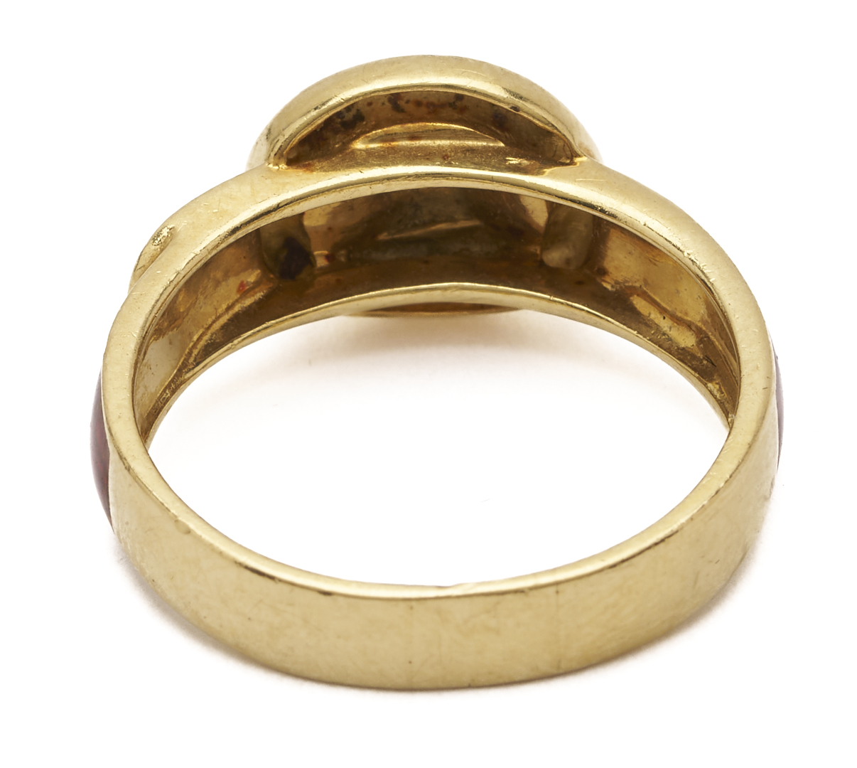 Lot 1152: 18K Gold & Enamel Gucci Belt Buckle Ring