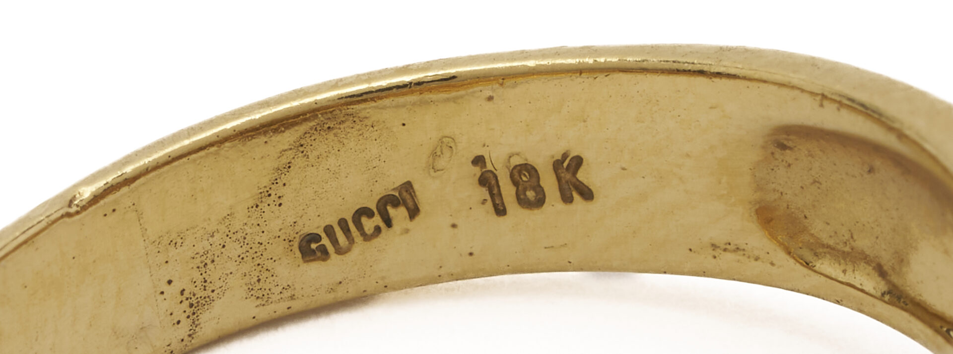 Lot 1152: 18K Gold & Enamel Gucci Belt Buckle Ring