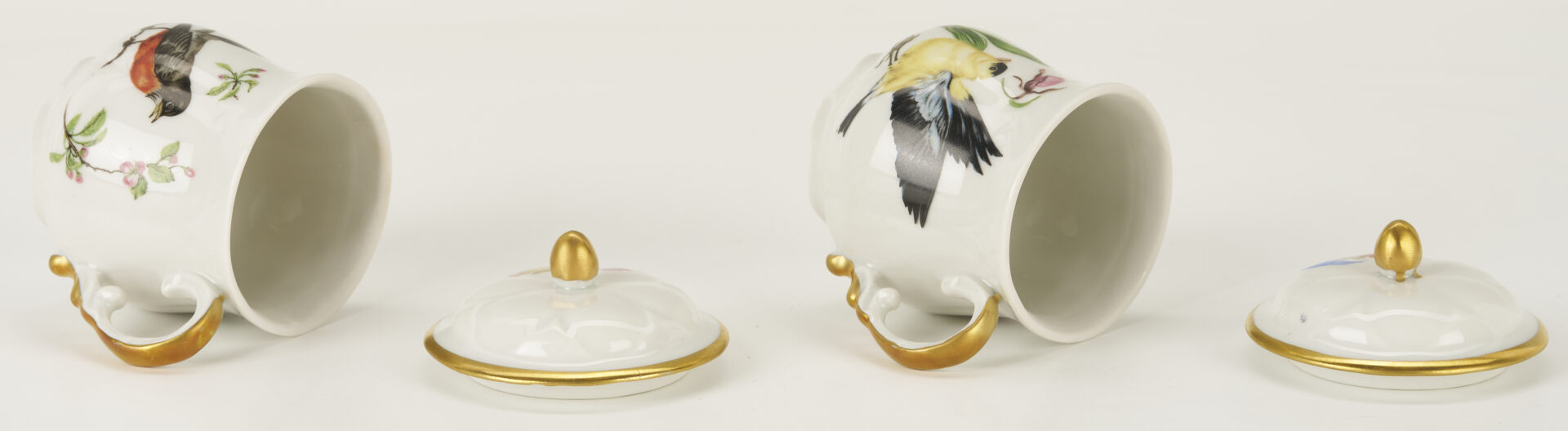 Lot 1154: 7 Assorted Porcelain Pots Du Creme, incl. Herend