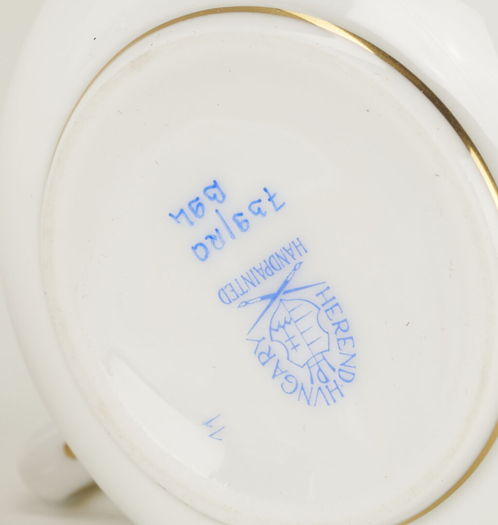 Lot 1154: 7 Assorted Porcelain Pots Du Creme, incl. Herend