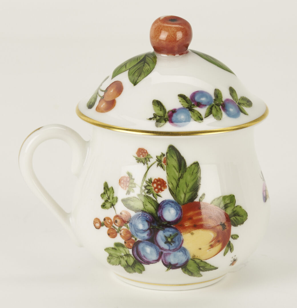 Lot 1154: 7 Assorted Porcelain Pots Du Creme, incl. Herend