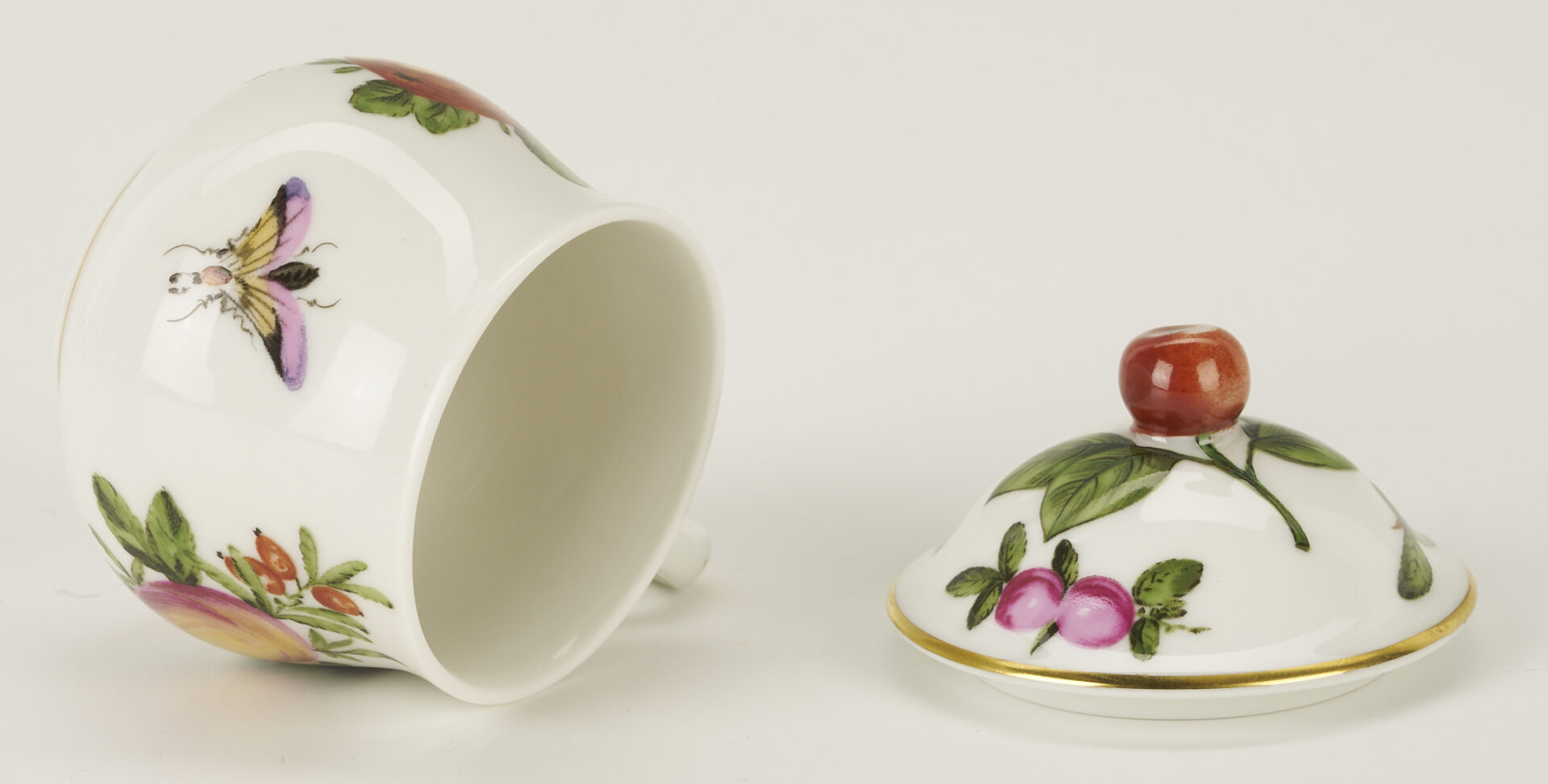 Lot 1154: 7 Assorted Porcelain Pots Du Creme, incl. Herend