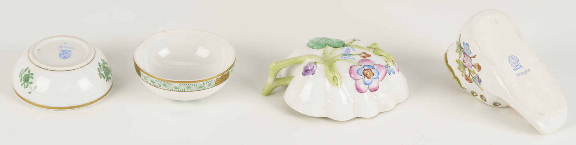 Lot 1155: 6 Herend Porcelain Table Items
