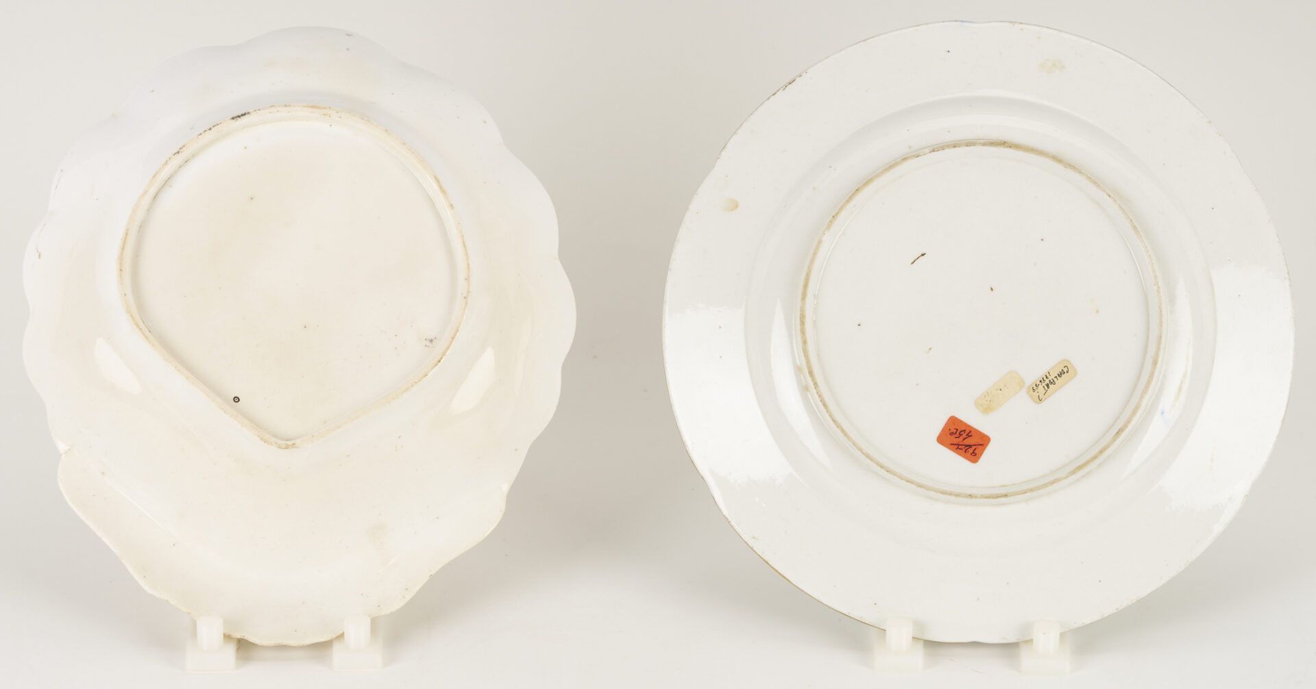 Lot 1157: 5 19th C. English Porcelain Items: Spode and Coalport