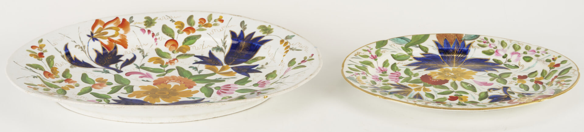 Lot 1157: 5 19th C. English Porcelain Items: Spode and Coalport