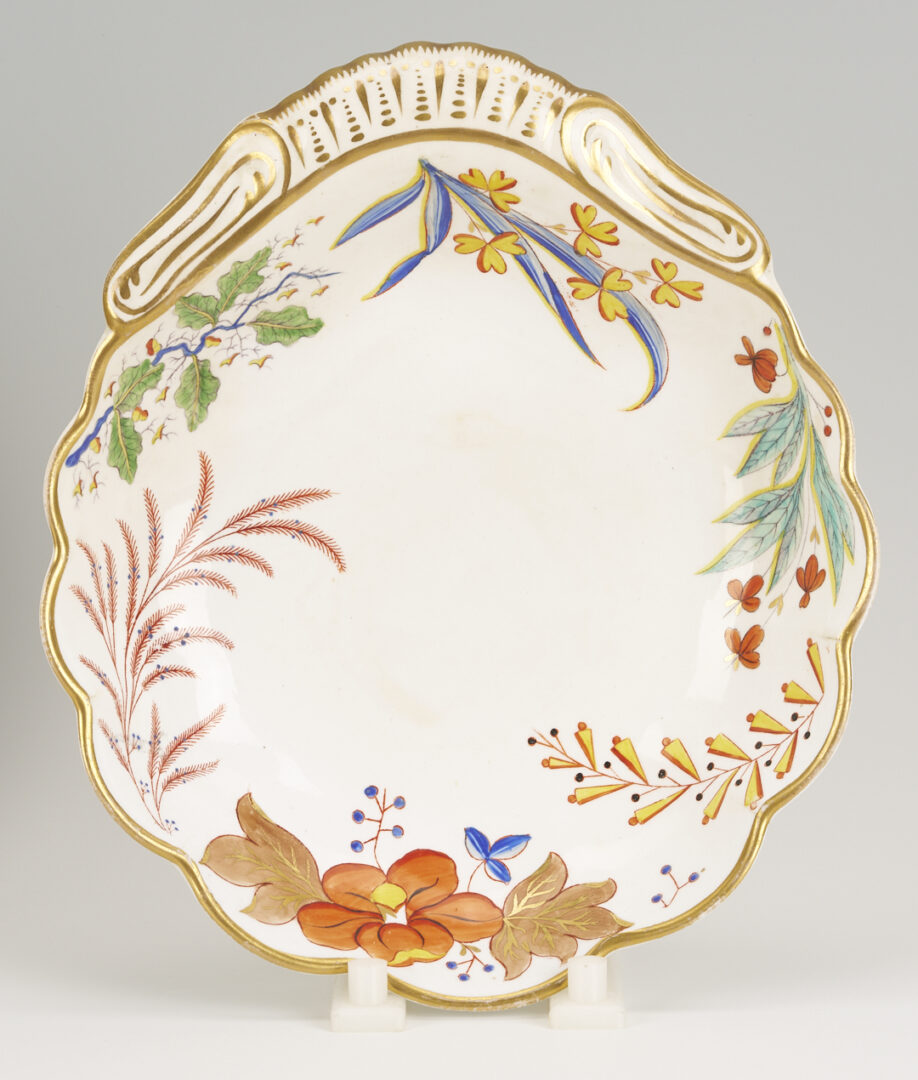 Lot 1157: 5 19th C. English Porcelain Items: Spode and Coalport