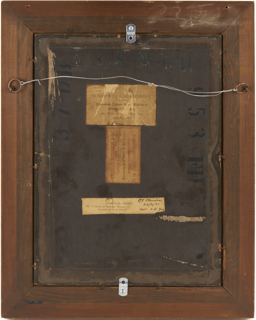 Lot 115: Mortimer Menpes O/B, Middle Eastern Women, ex-Dowdeswell & Dowdeswells